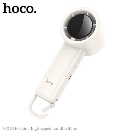 พัดลมพกพา HOCO HX63 แรงลมเทอร์โบ ปรับได้ 100 ระดับ หน้าจอดิจิทัล แบตเตอรี่ 2000MAH ใช้งานสูงสุด 6 ชั่วโมง_5