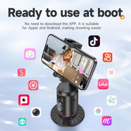 ขาตั้งมือถือ HOCO K23 AI SMART TRACKING หมุนได้ 360° ติดตามใบหน้าอัตโนมัติ รีโมท BLUETOOTH 5.2 ควบคุมด้วยท่าทาง และฐานยึดขนาด 1/4 นิ้ว_5