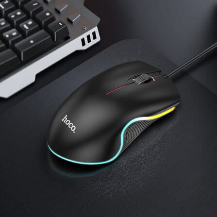 เมาส์เกมมิ่ง HOCO GM19 แต่งไฟ RGB LUMINOUS สาย USB ยาว 1.4 เมตร DPI 1000_6