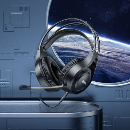 หูฟังเกมมิ่ง HOCO W106 แบบมีสาย AUX 3.5 มม. พร้อมไดร์เวอร์ HI-FI ขนาด 50 มม. และไมโครโฟนตัดเสียงรบกวน HD_6
