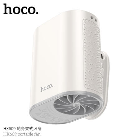 พัดลมพกพา HOCO HX609 แบบคลิปหนีบ หมุนได้ 360° ปรับแรงลม 100 ระดับ หน้าจอดิจิทัล แบตเตอรี่ 3600MAH ใช้งานสูงสุด 9.5 ชั่วโมง_6