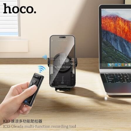กริปจับมือถือ 3IN1 HOCO K33 รีโมทบลูทูธ พร้อมขาตั้งมือถือในตัว หมุนได้ 360°_6