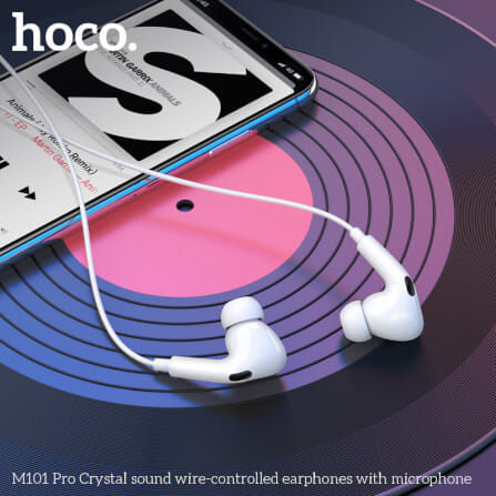 หูฟัง HOCO M101 PRO สาย AUX 3.5MM สีขาว ไมโครโฟนในตัว พร้อมปุ่มคอนโทรล_6