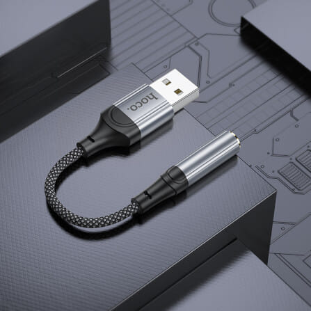 ตัวแปลงหูฟัง USB TO AUX 3.5MM HOCO LS36 ชิป DAC คุณภาพเสียง HIFI รองรับการโทรและฟังเพลง_7