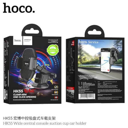 ที่วางโทรศัพท์ในรถยนต์ HOCO HK55 หมุนได้ 360° ติดตั้งบนแดชบอร์ดและกระจกหน้า_7