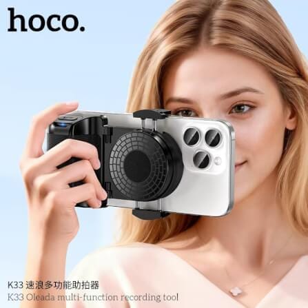 กริปจับมือถือ 3IN1 HOCO K33 รีโมทบลูทูธ พร้อมขาตั้งมือถือในตัว หมุนได้ 360°_7