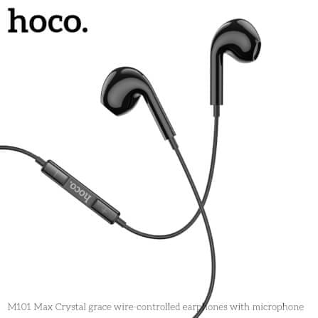 หูฟัง HOCO M101 MAX สาย AUX 3.5MM สีดำ ไมโครโฟนในตัว พร้อมปุ่มคอนโทรล_7