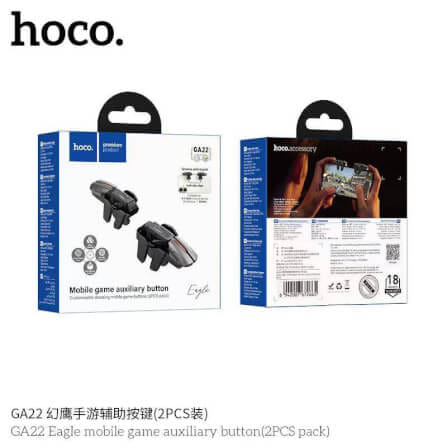 ปุ่มช่วยยิงเกมมือถือ 2 ชิ้น HOCO GA22 รองรับมือถือ 4-7 นิ้ว ช่วยเพิ่มความแม่นยำ เล่นลื่น ยิงไว_8