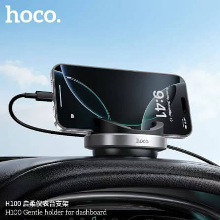 ที่วางโทรศัพท์ในรถ HOCO H100 สำหรับติดคอนโซล หมุนได้ 360° รองรับมือถือ 4.5-7 นิ้ว_8
