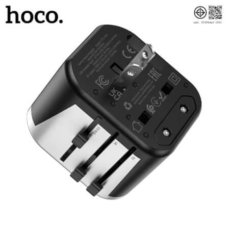 ปลั๊กแปลง 3 IN 1 UNIVERSAL HOCO AC5 2USB + 1AC รองรับโซน EU/UK/US/AUS_8