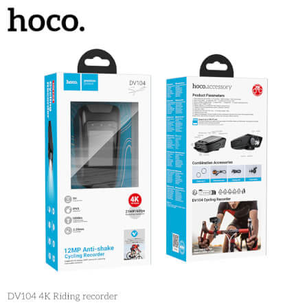 กล้องติดจักรยาน HOCO DV104 4K 60FPS พร้อมไฟหน้าในตัว 1000LM หน้าจอ IPS HD กันสั่น กันน้ำ IPX5 รองรับ WIFI และ APP_8