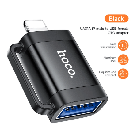 อะแดปเตอร์ LIGHTNING TO USB HOCO UA31A รองรับ OTG ความเร็ว 480MBPS สำหรับ IPHONE 6-14 & IPAD_8