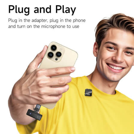 ไมโครโฟนไร้สาย HOCO L17 ระบบลดเสียงรบกวน รับเสียง HD 360° ส่งสัญญาณ 2.4GHZ ระยะการใช้งาน 15 เมตร สำหรับ ANDROID & IOS_8