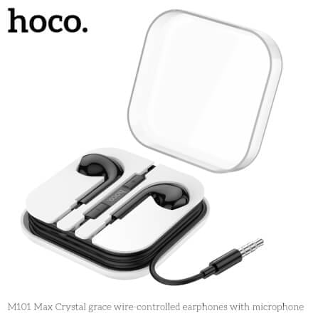 หูฟัง HOCO M101 MAX สาย AUX 3.5MM สีดำ ไมโครโฟนในตัว พร้อมปุ่มคอนโทรล_8