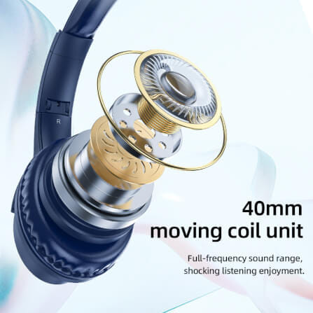 หูฟังไร้สาย HOCO W40 สีดำ พับเก็บได้ รองรับ AUX 3.5MM / TF CARD_9