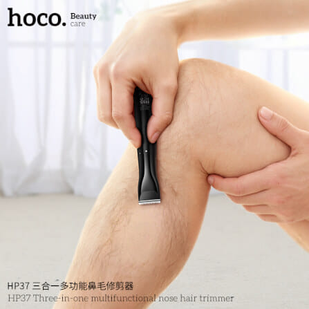 เครื่องโกนไฟฟ้า 3-IN-1 HOCO HP37 พร้อมหัวเปลี่ยน 3 แบบ ตัดขนจมูก / กันคิ้ว / โกนขน ชาร์จไฟได้_9