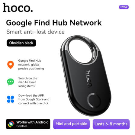 อุปกรณ์ติดตามจีพีเอส HOCO E98A ANDROID GPS TAG สำหรับแอนดรอยด์ รองรับ GOOGLE FIND MY NETWORK สีดำ_9