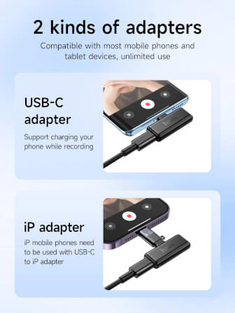 ไมโครโฟนไร้สาย HOCO L17 ระบบลดเสียงรบกวน รับเสียง HD 360° ส่งสัญญาณ 2.4GHZ ระยะการใช้งาน 15 เมตร สำหรับ ANDROID & IOS_9