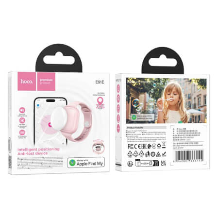 อุปกรณ์ติดตามจีพีเอส HOCO E91E สีชมพู GPS TAG แบบสายรัดข้อมือ รองรับ APPLE FIND MY NETWORK สำหรับเด็กและผู้สูงอายุ_9