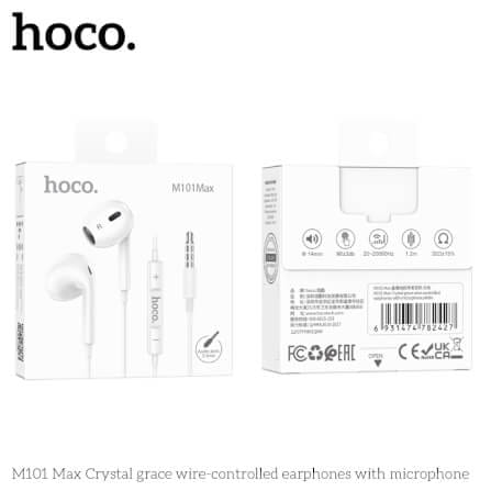 หูฟัง HOCO M101 MAX สาย AUX 3.5MM สีขาว ไมโครโฟนในตัว พร้อมปุ่มคอนโทรล_9