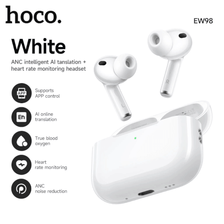 หูฟังไร้สาย HOCO EW98 ระบบแปลภาษา AI วัดอัตราการเต้นของหัวใจ วัดระดับออกซิเจน ตัดเสียงรบกวน ANC_9