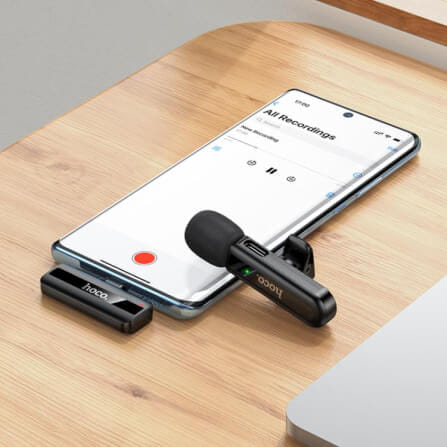 ไมโครโฟนไร้สาย HOCO L20 TYPE-C รับเสียง HD 360° ระบบลดเสียงรบกวน สำหรับ ANDROID & IPHONE 15-17_11