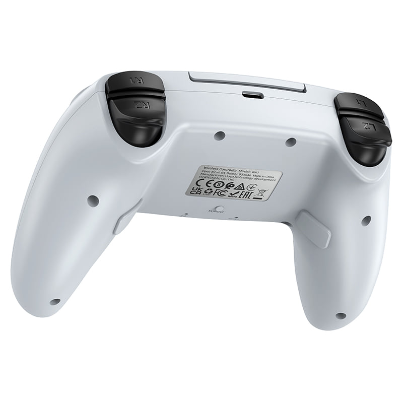 จอยเกมไร้สาย HOCO GA1 สำหรับใช้กับ PS4 รองรับระบบสั่น ระบบเสียง เ, 6-AXIS GYROSCOPE, Bชื่อมต่อหูฟังได้ สีขาว_5