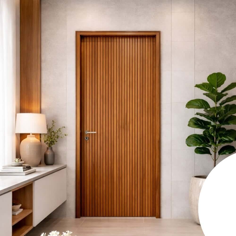 ประตูไม้สัก PAREENA DECOR รุ่น AURA D0036 ขนาด 80X200 ซม._1