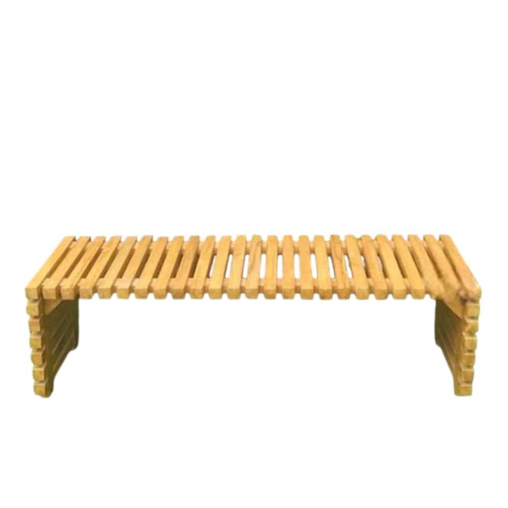 ม้านั่งสนาม ไม้สัก PAREENA DECOR รุ่น AURELIA ขนาด 200X40X45 ซม. สีน้ำตาล_0