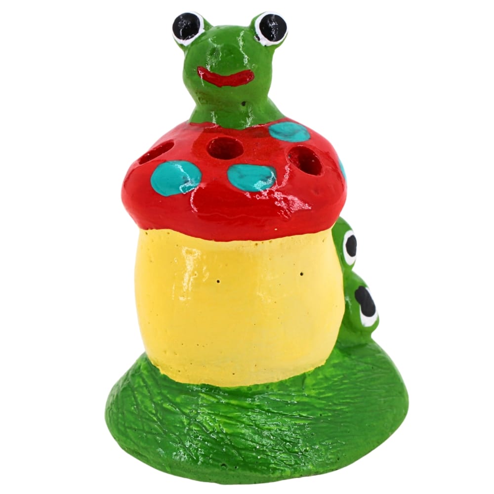ตุ๊กตาปูนตกแต่งหนอน KORAT SANGSUWAN POTTERY รุ่น THKSP015 10 ซม. เห็ดสีแดง_0
