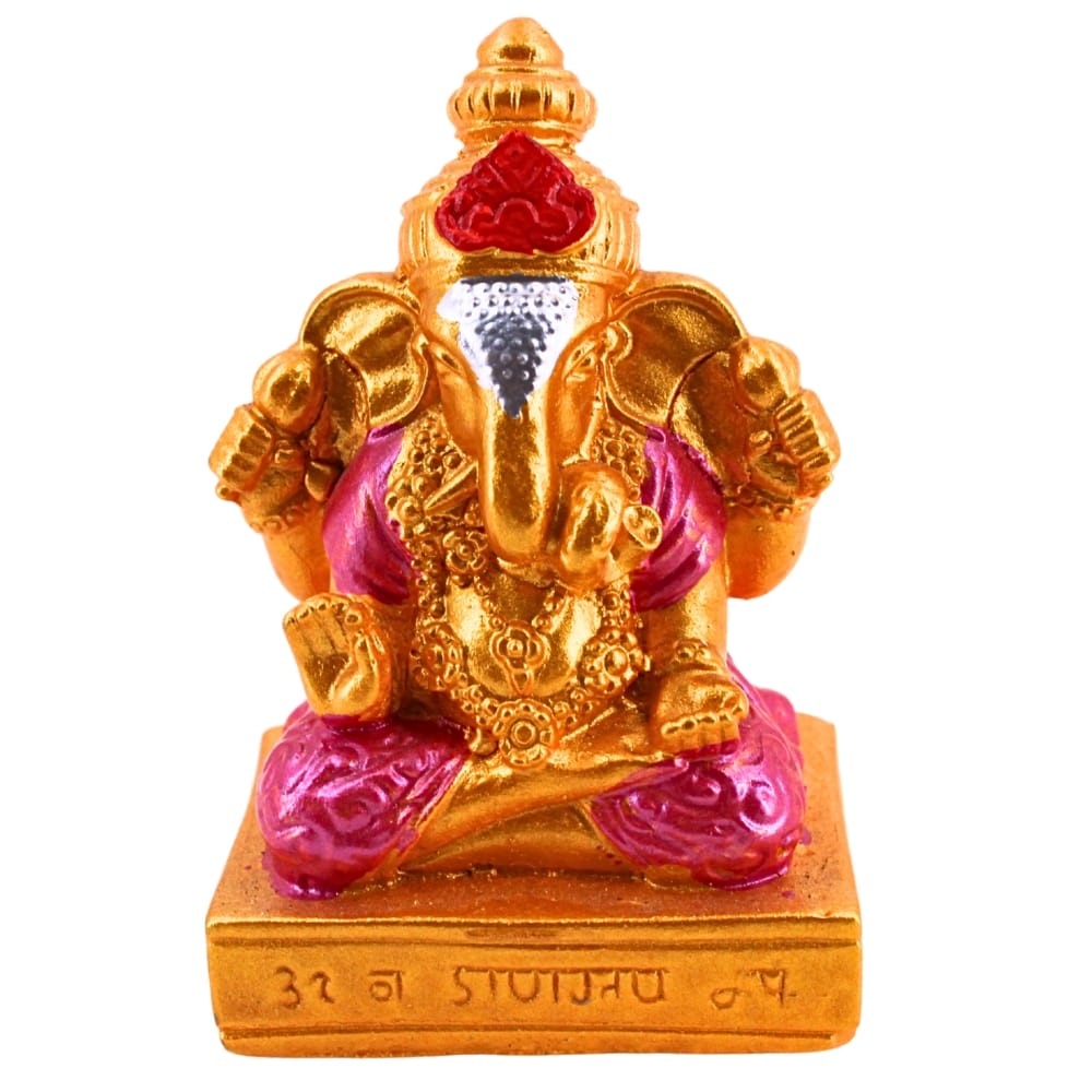 พระพิฆเนศ KORAT SANGSUWAN POTTERY รุ่น THKSP020 8 ซม. สีทอง-ชมพู_0