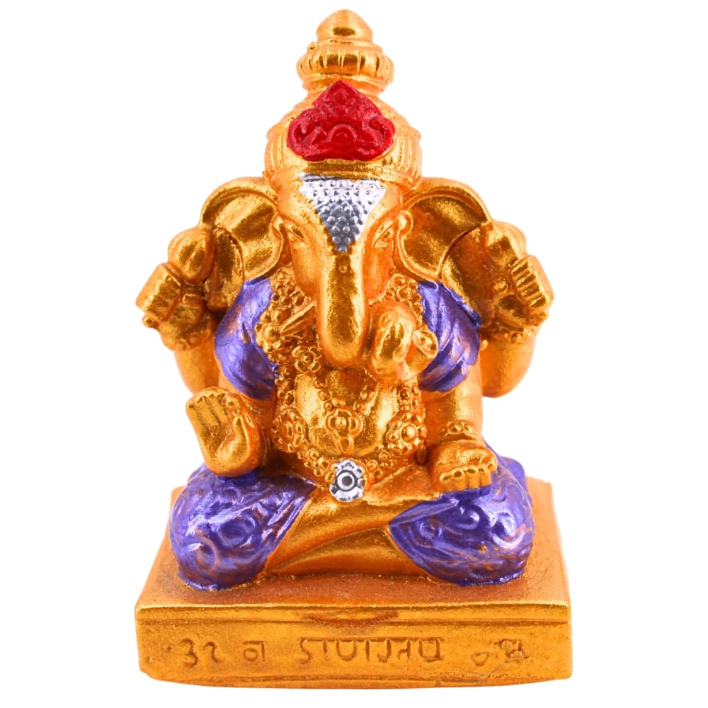 พระพิฆเนศ KORAT SANGSUWAN POTTERY รุ่น THKSP023 8 ซม. สีทอง-ม่วง
