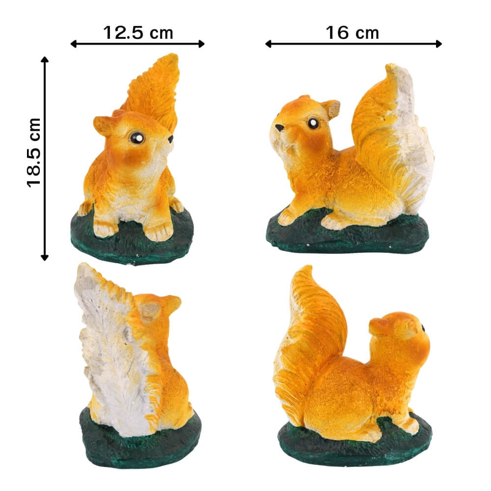 ตุ๊กตาปูนตกแต่งชุดกระรอก 4 ชิ้น KORAT SANGSUWAN POTTERY รุ่น THKSP004 18.5 ซม. หลากสี_1