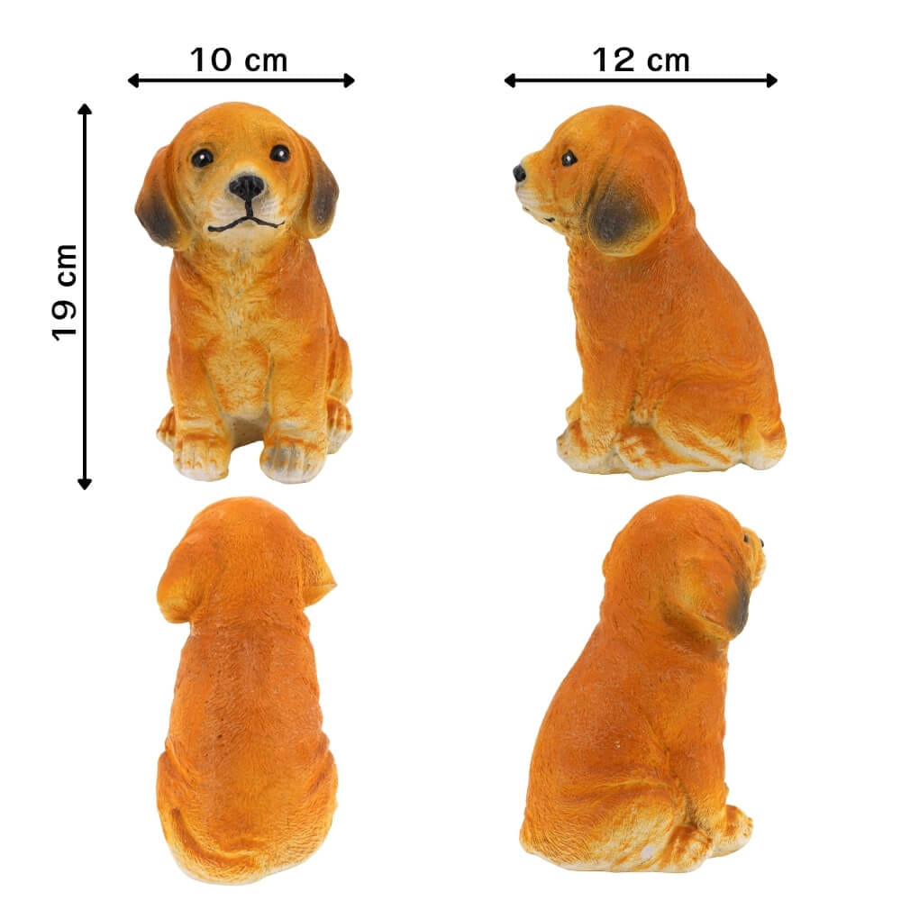 ตุ๊กตาปูนตกแต่งชุดสุนัข 2 ชิ้น KORAT SANGSUWAN POTTERY รุ่น THKSP010 19 ซม. สีน้ำตาล_1