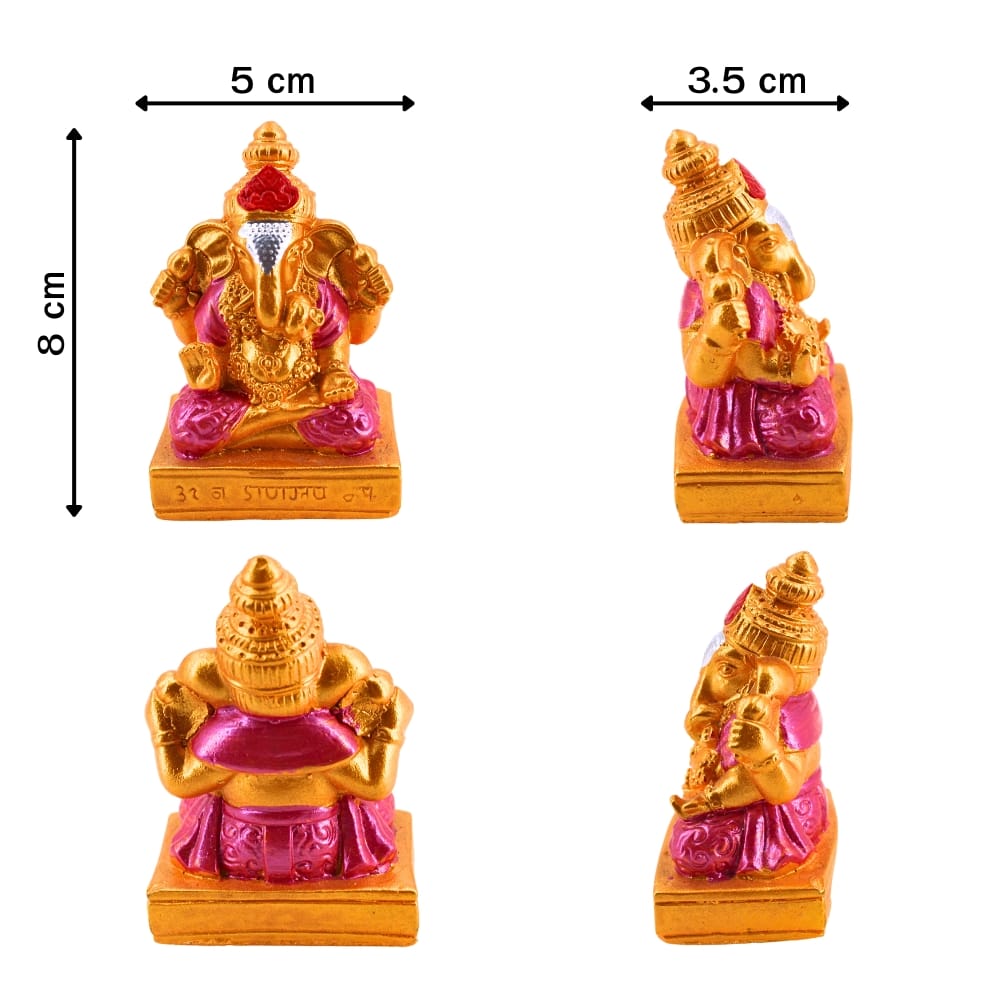 พระพิฆเนศ KORAT SANGSUWAN POTTERY รุ่น THKSP020 8 ซม. สีทอง-ชมพู_1