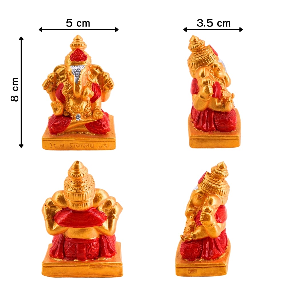 พระพิฆเนศ KORAT SANGSUWAN POTTERY รุ่น THKSP022 8 ซม. สีทอง-แดง_1