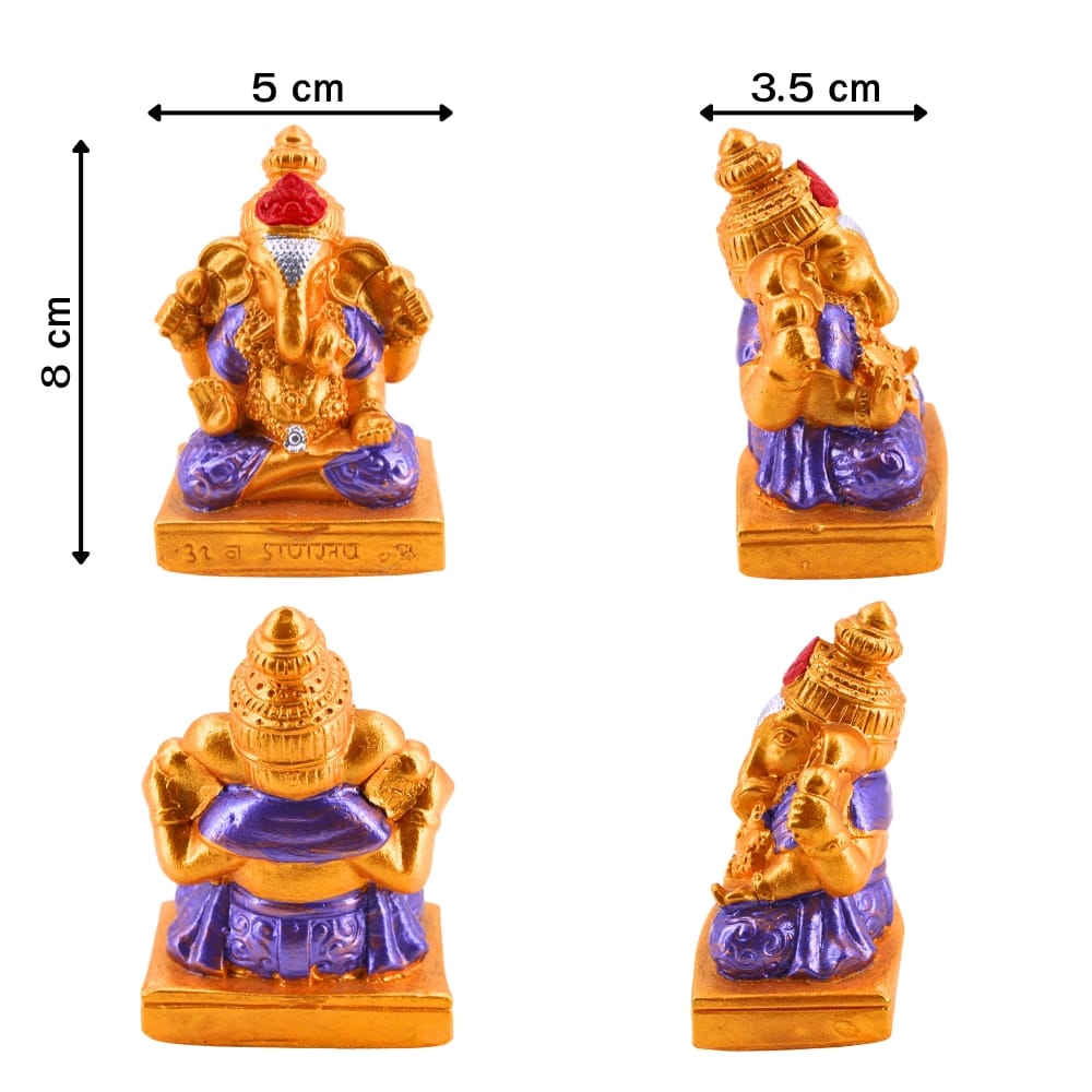 พระพิฆเนศ KORAT SANGSUWAN POTTERY รุ่น THKSP023 8 ซม. สีทอง-ม่วง_1