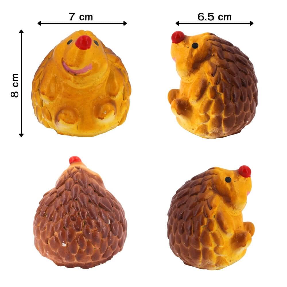 ตุ๊กตาปูนตกแต่งชุดเม่น 4 ชิ้น KORAT SANGSUWAN POTTERY รุ่น THKSP005 13 ซม. สีน้ำตาล_2