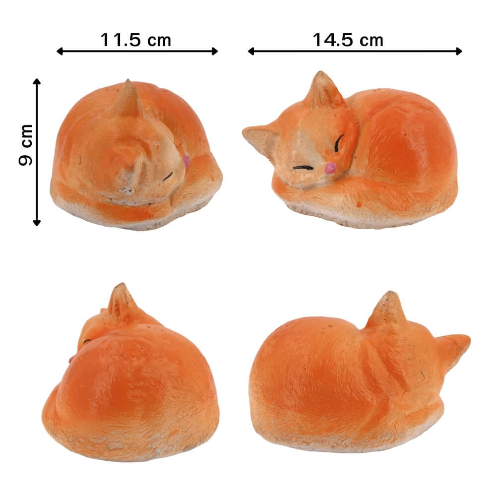 ตุ๊กตาปูนตกแต่งชุดแมว 6 ชิ้น KORAT SANGSUWAN POTTERY รุ่น THKSP009 15 ซม. สีส้ม_2