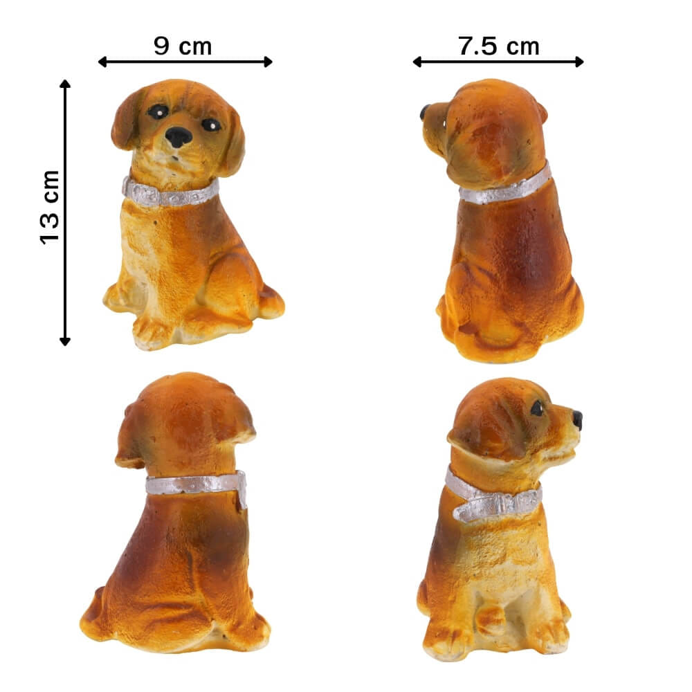 ตุ๊กตาปูนตกแต่งชุดสุนัข 2 ชิ้น KORAT SANGSUWAN POTTERY รุ่น THKSP010 19 ซม. สีน้ำตาล_2