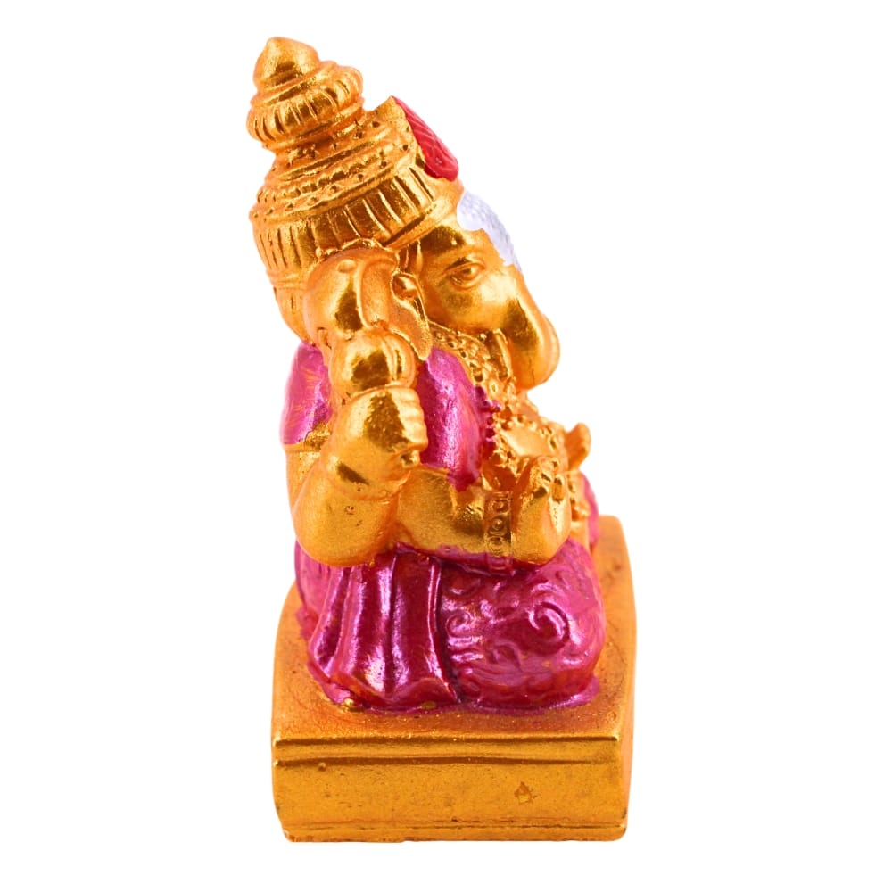 พระพิฆเนศ KORAT SANGSUWAN POTTERY รุ่น THKSP020 8 ซม. สีทอง-ชมพู_2