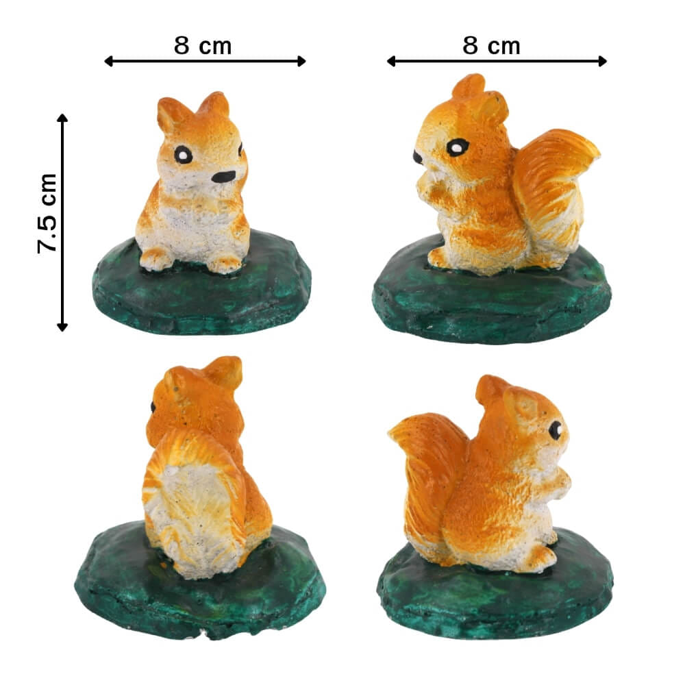 ตุ๊กตาปูนตกแต่งชุดกระรอก 4 ชิ้น KORAT SANGSUWAN POTTERY รุ่น THKSP004 18.5 ซม. หลากสี_3
