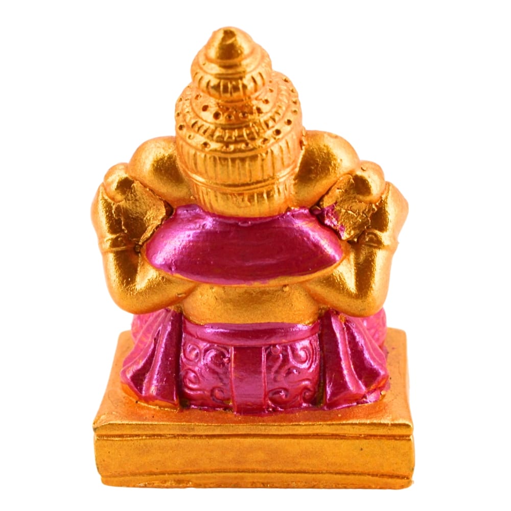 พระพิฆเนศ KORAT SANGSUWAN POTTERY รุ่น THKSP020 8 ซม. สีทอง-ชมพู_3