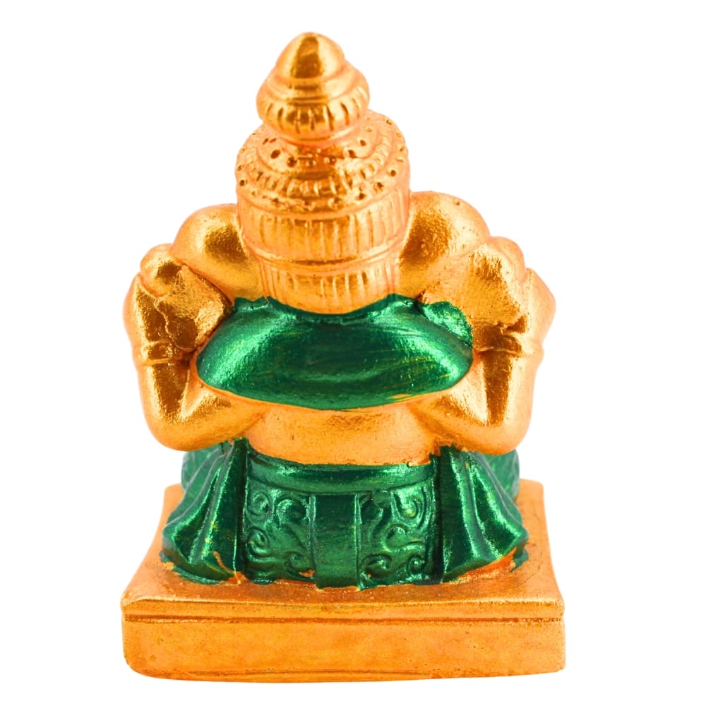 พระพิฆเนศ KORAT SANGSUWAN POTTERY รุ่น THKSP021 8 ซม. สีทอง-เขียว_3