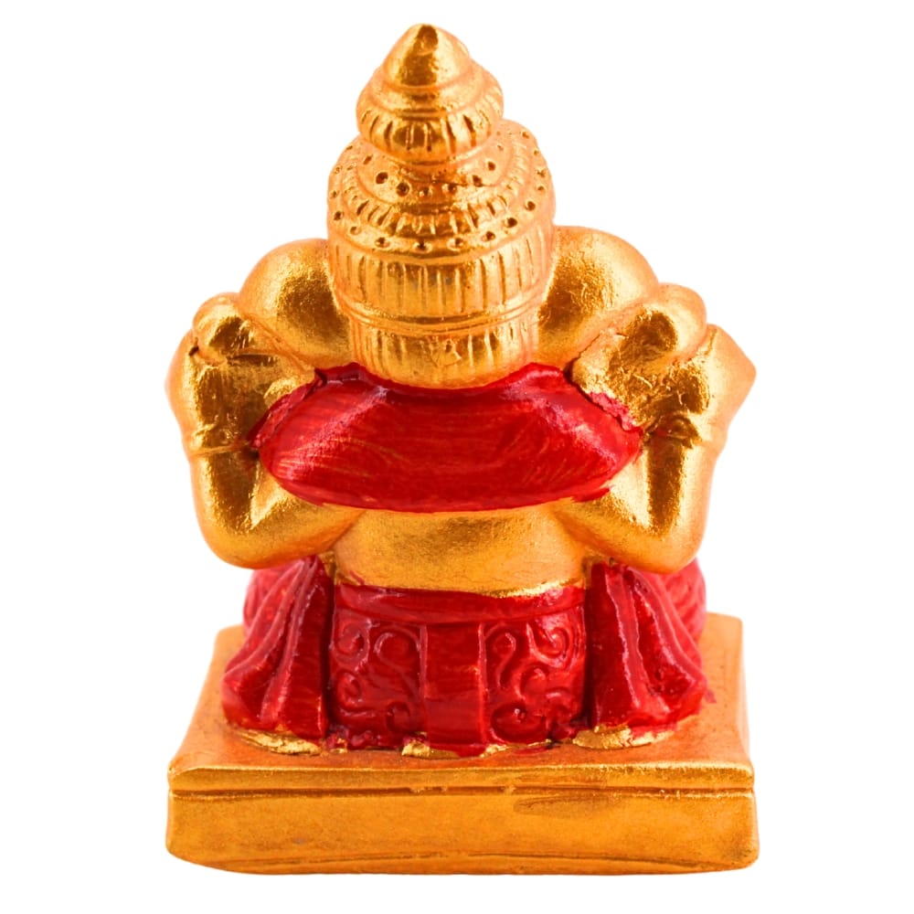พระพิฆเนศ KORAT SANGSUWAN POTTERY รุ่น THKSP022 8 ซม. สีทอง-แดง_3
