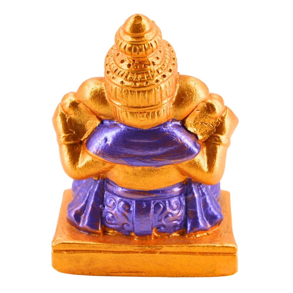 พระพิฆเนศ KORAT SANGSUWAN POTTERY รุ่น THKSP023 8 ซม. สีทอง-ม่วง_3