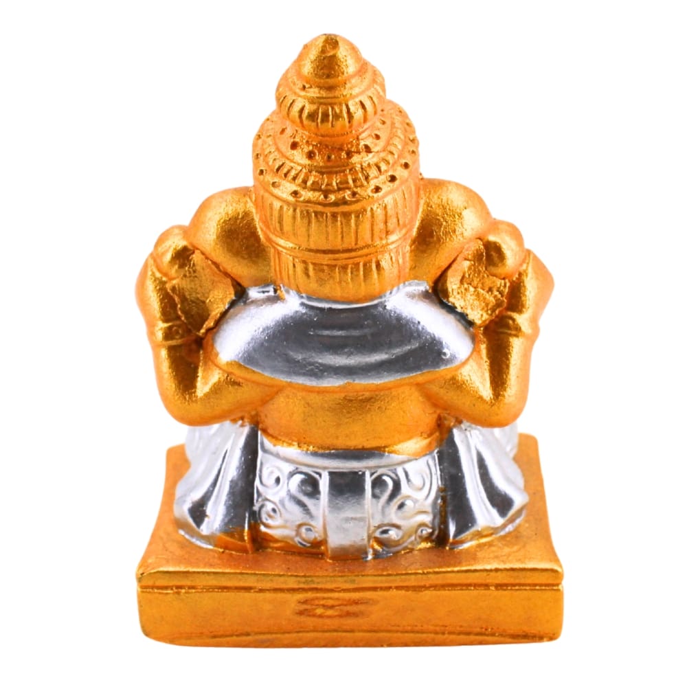 พระพิฆเนศ KORAT SANGSUWAN POTTERY รุ่น THKSP024 8 ซม. สีทอง-เงิน_3