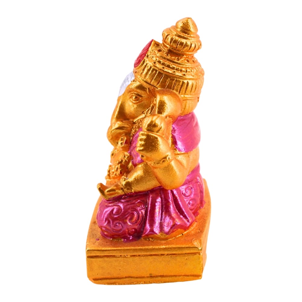 พระพิฆเนศ KORAT SANGSUWAN POTTERY รุ่น THKSP020 8 ซม. สีทอง-ชมพู_4