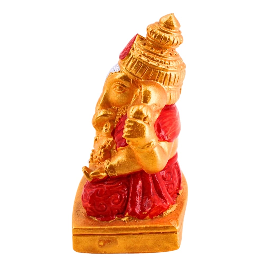 พระพิฆเนศ KORAT SANGSUWAN POTTERY รุ่น THKSP022 8 ซม. สีทอง-แดง_4