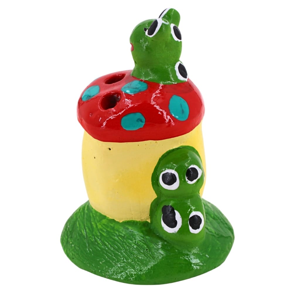 ตุ๊กตาปูนตกแต่งหนอน KORAT SANGSUWAN POTTERY รุ่น THKSP015 10 ซม. เห็ดสีแดง